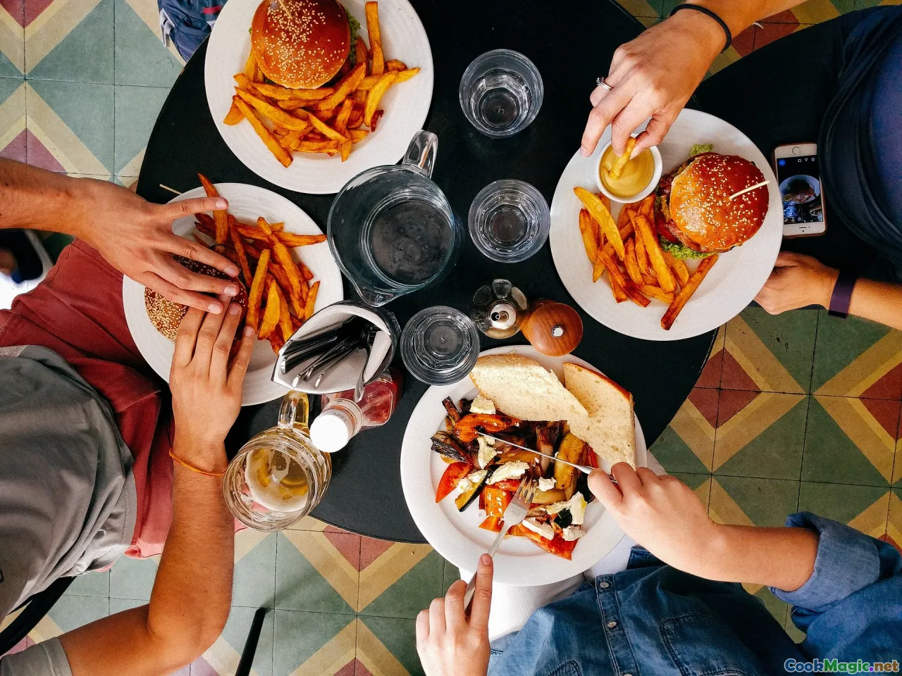 shared meal, family table, curry ladle, smiling friends