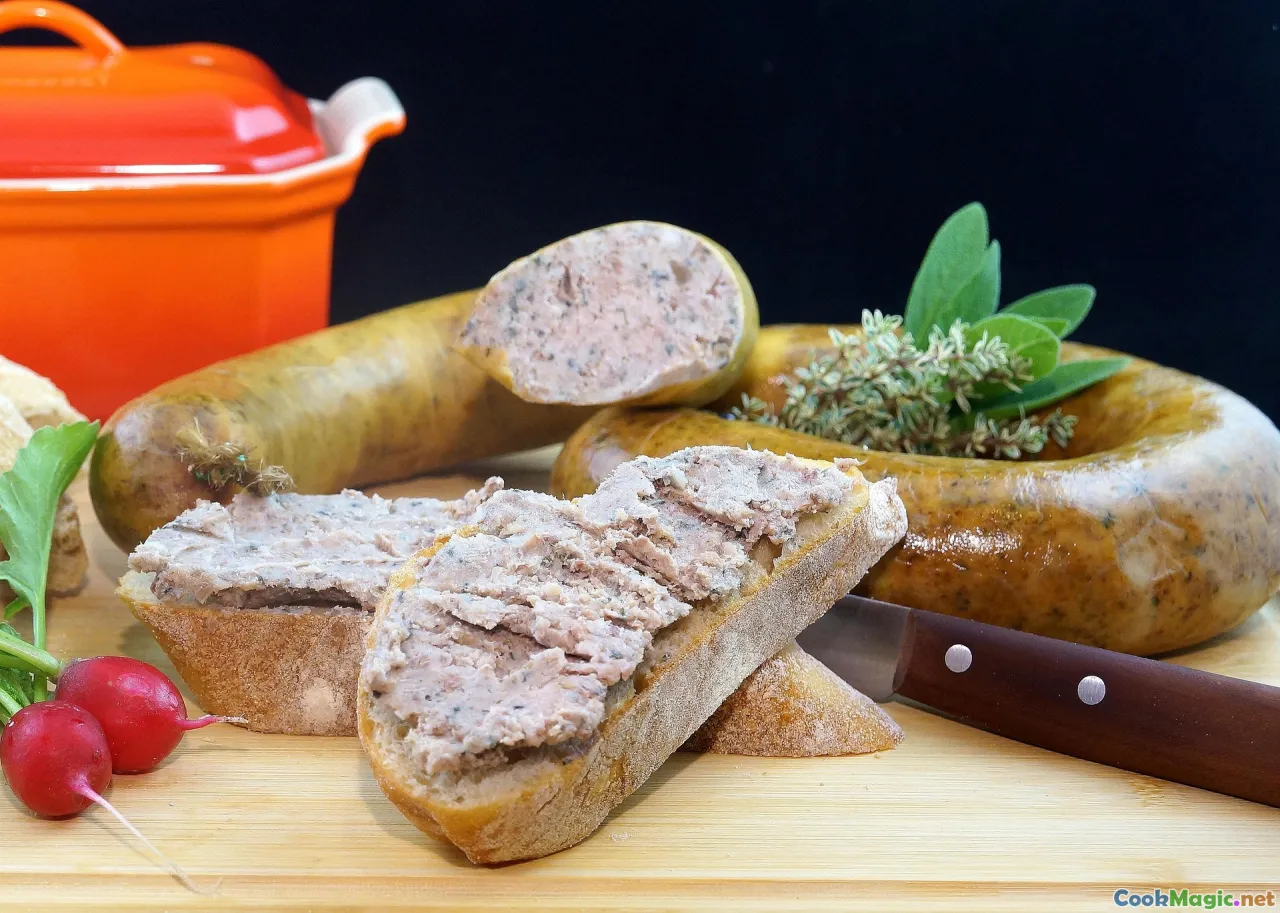 sliced Czech sausage, smoked sausage in pan, sausage and vegetables integration