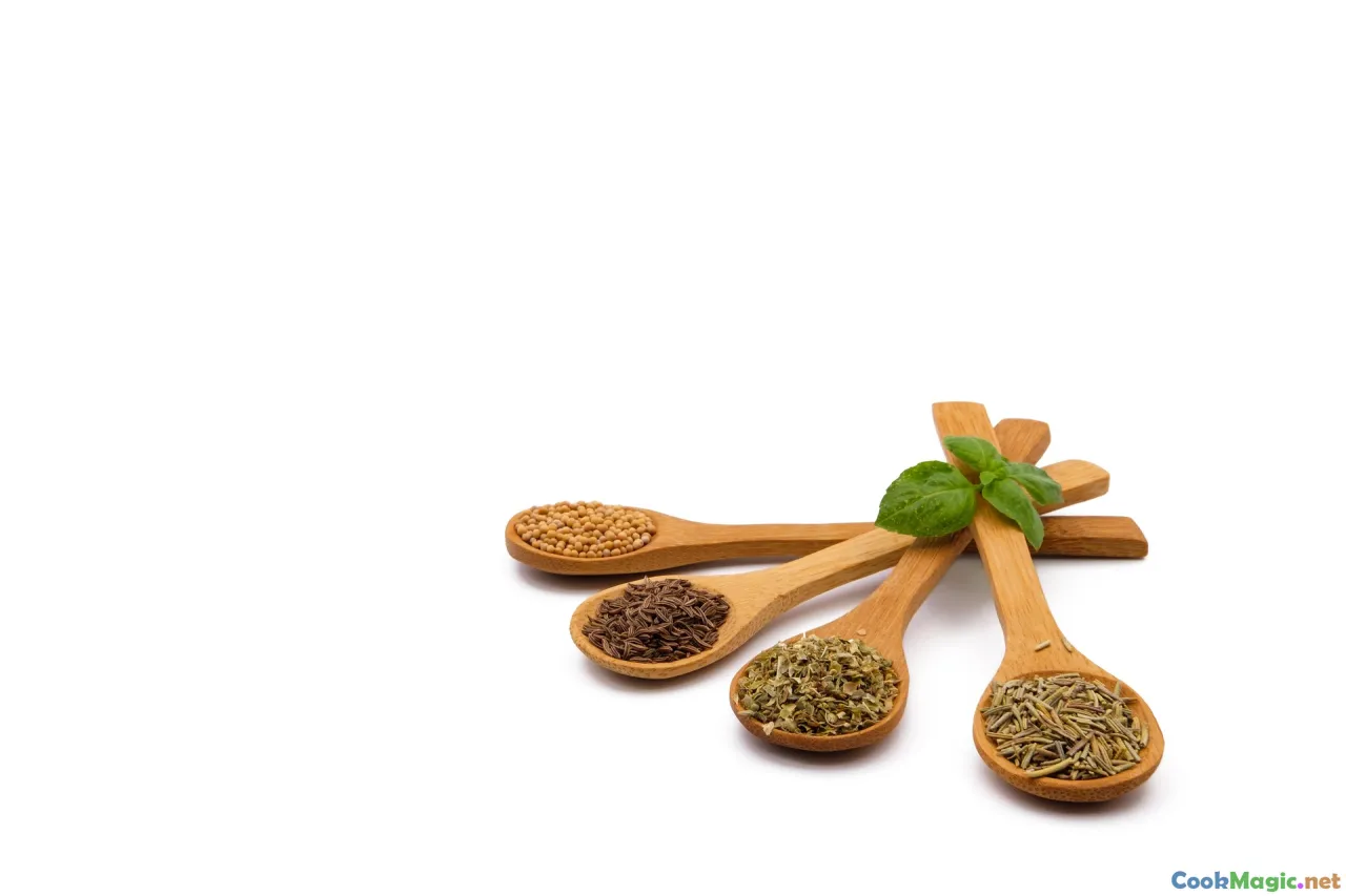 spices, caraway seeds, black pepper, allspice, mustard seeds