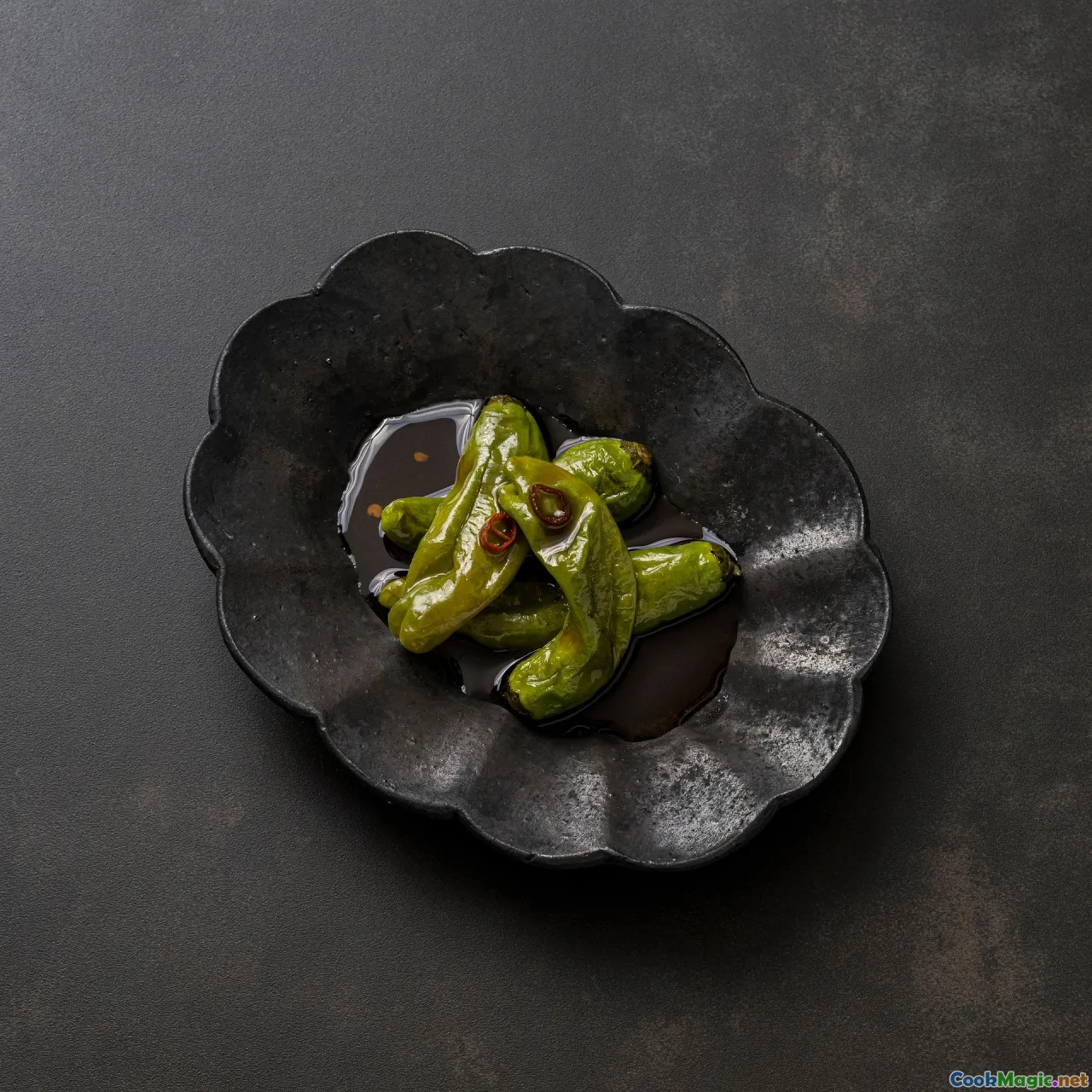 vegetables, shishito, shiitake, mochi