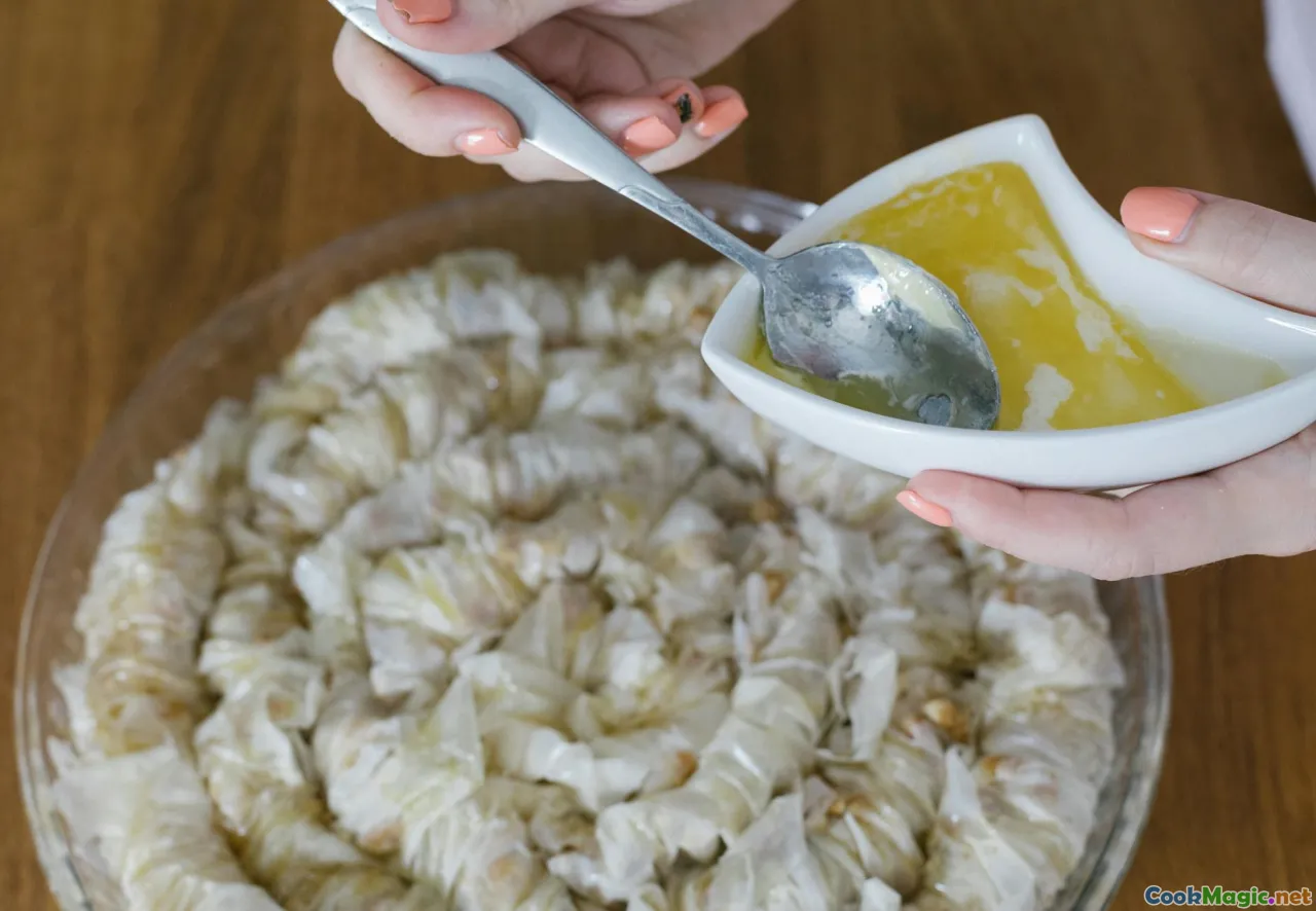Algerian Baklava, honey, layered pastry