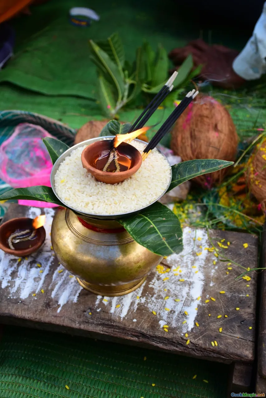 Bangladeshi festival, ritual rice offering