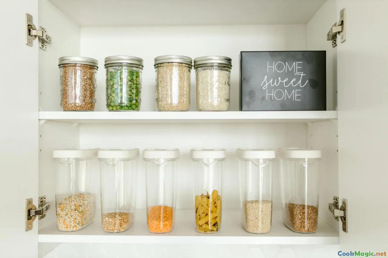 beans, grains, pantry, almonds