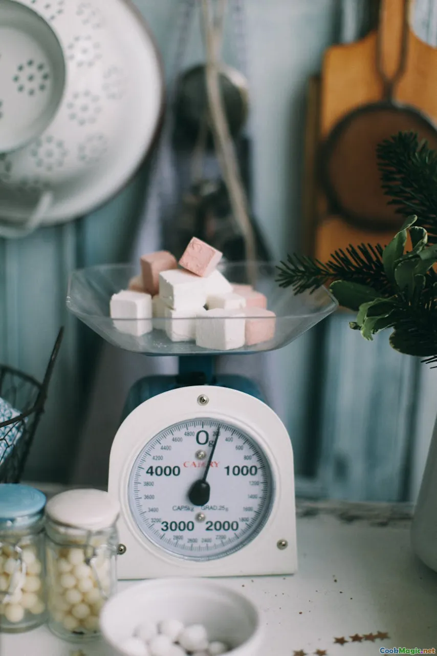 busy kitchen, spice jars, traditional tools