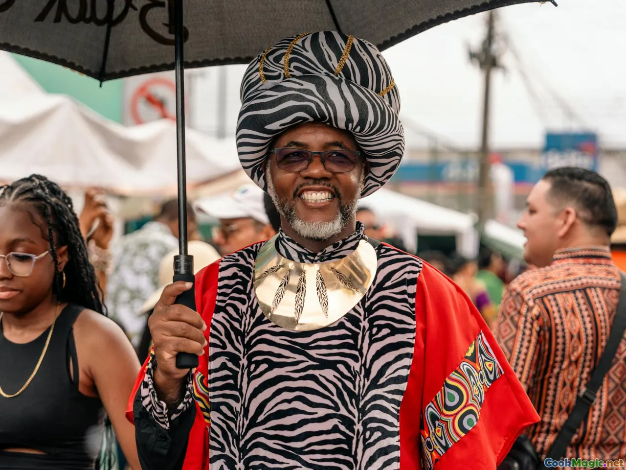 Caribbean festival, festive tables, community gathering