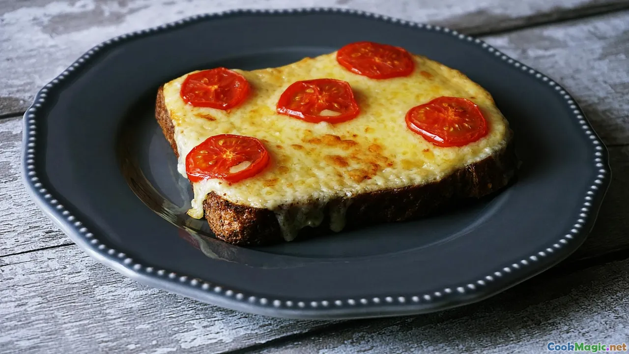 close-up of tomatoes, slice of bread with tomatoes