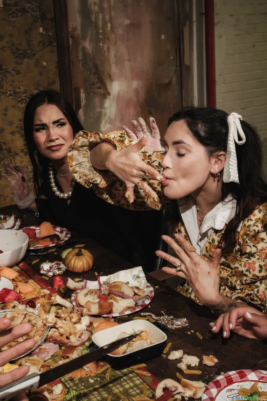 communal table, traditional dishes, food sharing