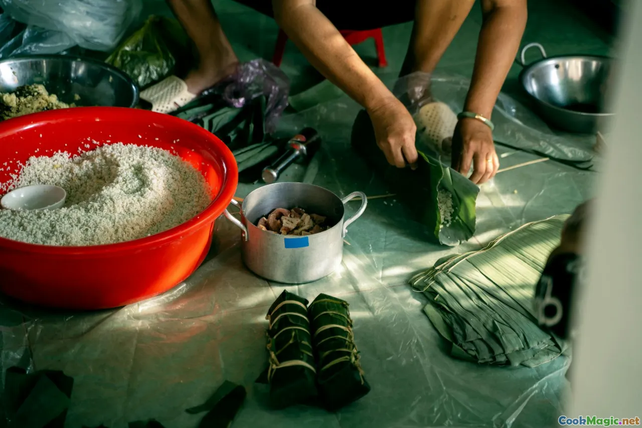 cooking process, kitchen steps, rice cooking, stir-frying sambal