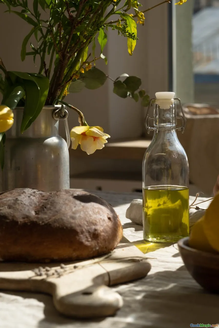 Cypriot history, traditional table, vine leaves, olive groves