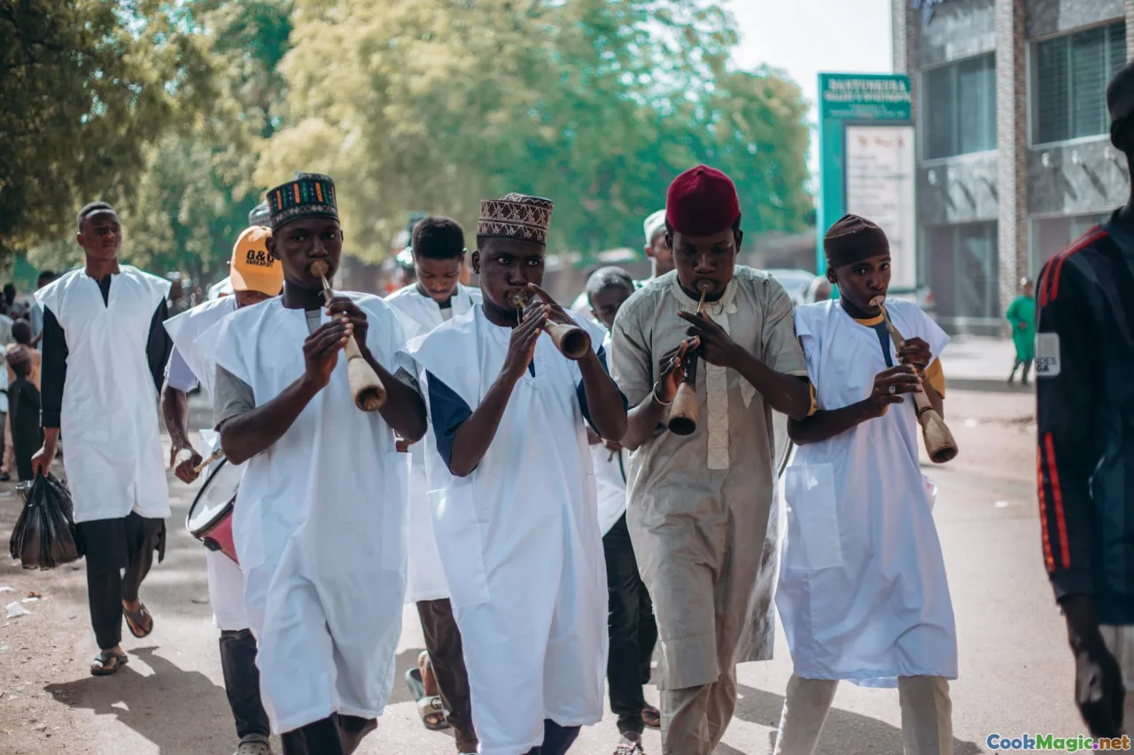 family gathering, outdoor tradition, cooking procession