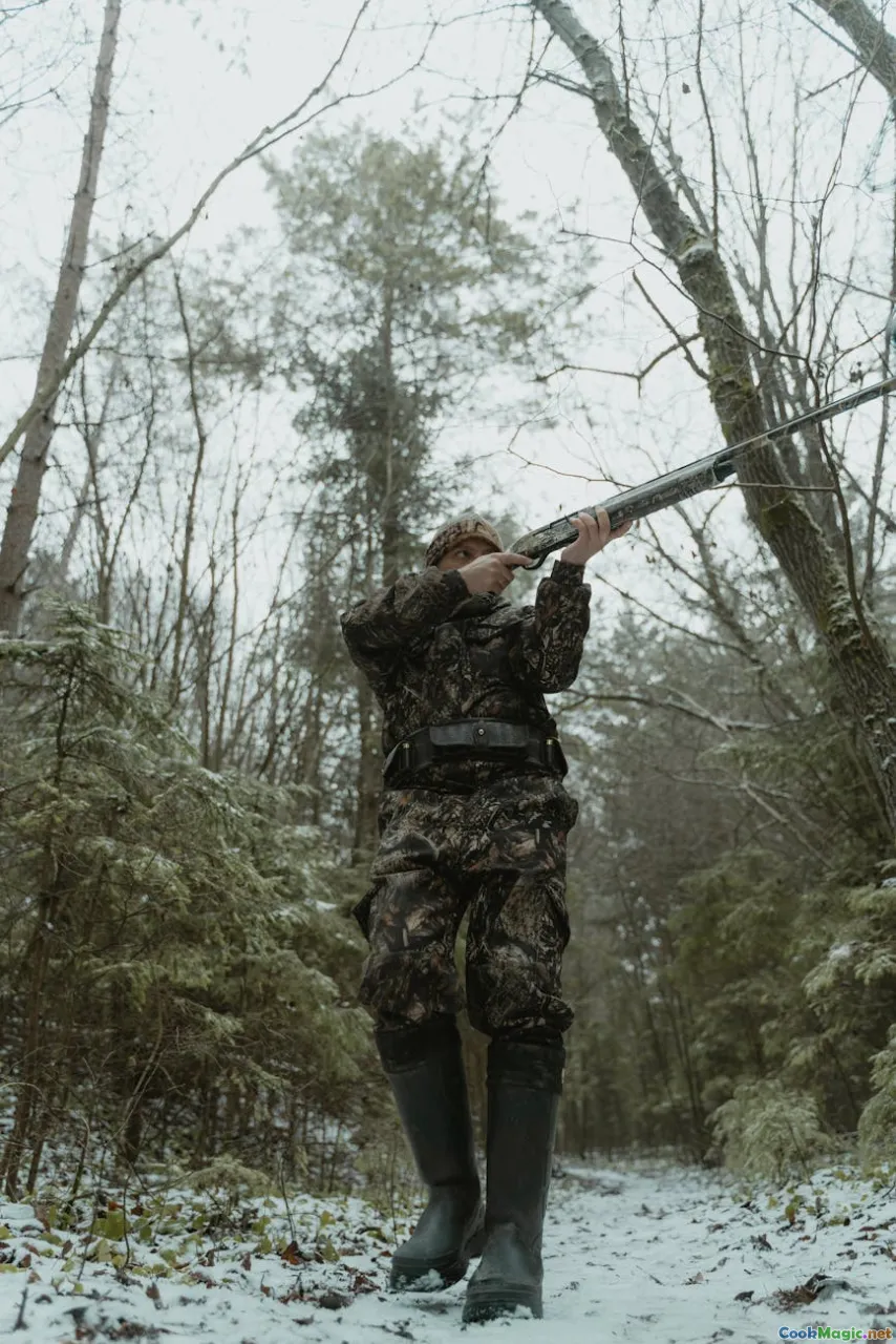 hunting gear, forest trail, indigenous hunting