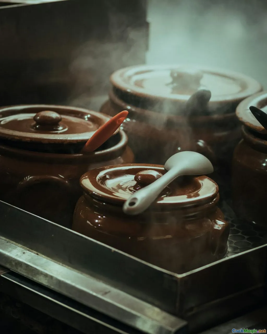 matsun, yogurt soup, barley, steam rising