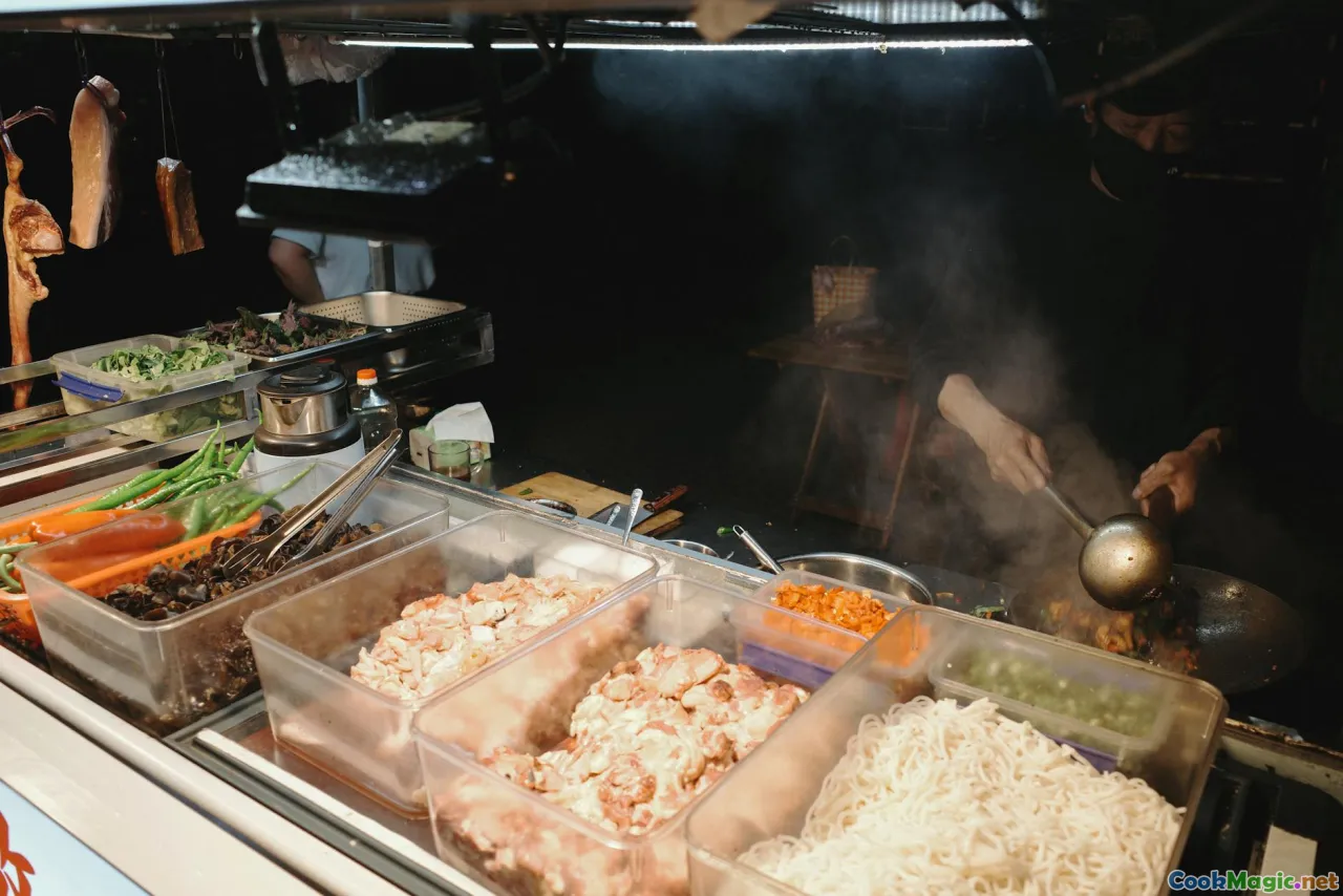 Nicaraguan tamales, peanut filling, spicy ingredients, market scene