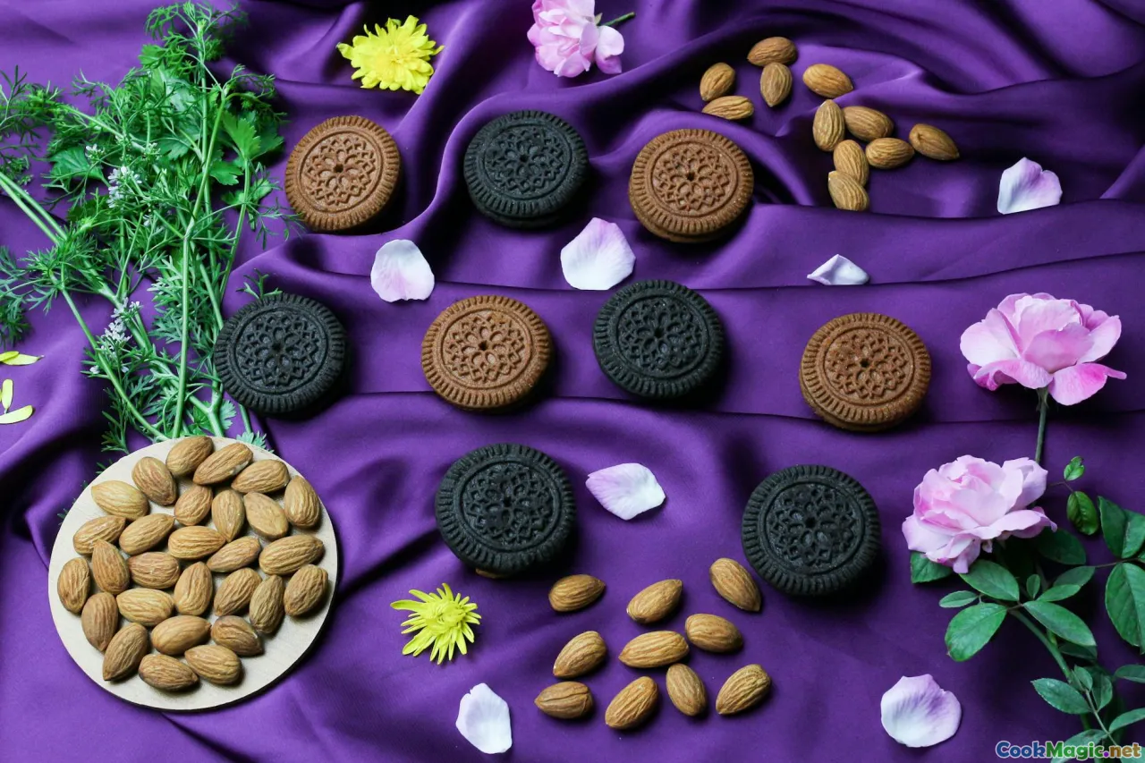 rosella flowers, macadamia nuts, gourmet plating