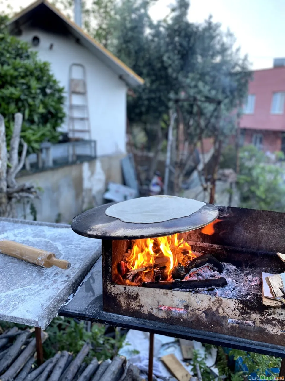 rustic bread, countryside bakery, traditional oven, Portuguese village, home baking