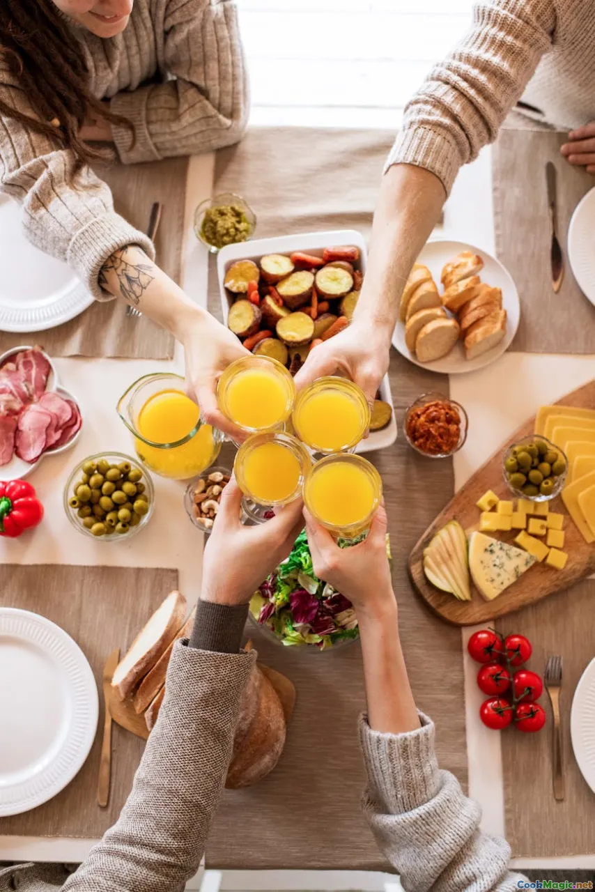 sample menu, plates, variety, brunch