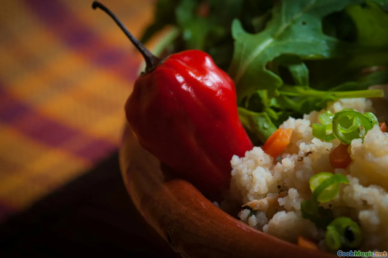 Senegalese side dishes, couscous, vegetables
