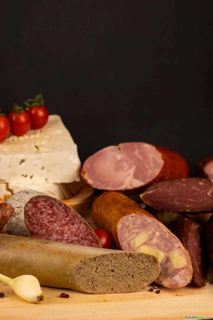 sliced meats, sausages, Macedonian delicacies