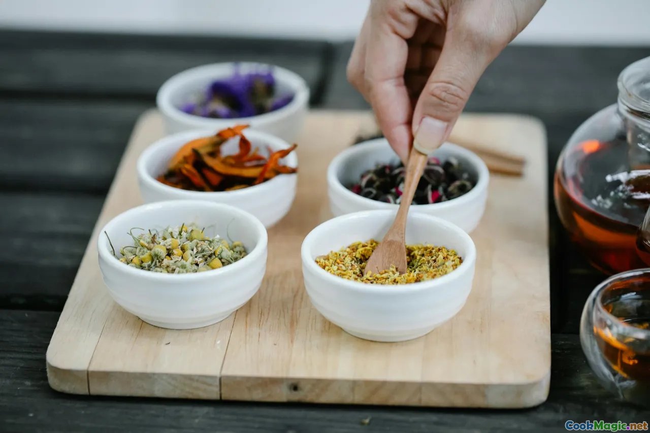 tea, hands cooking, small bowls, hearth