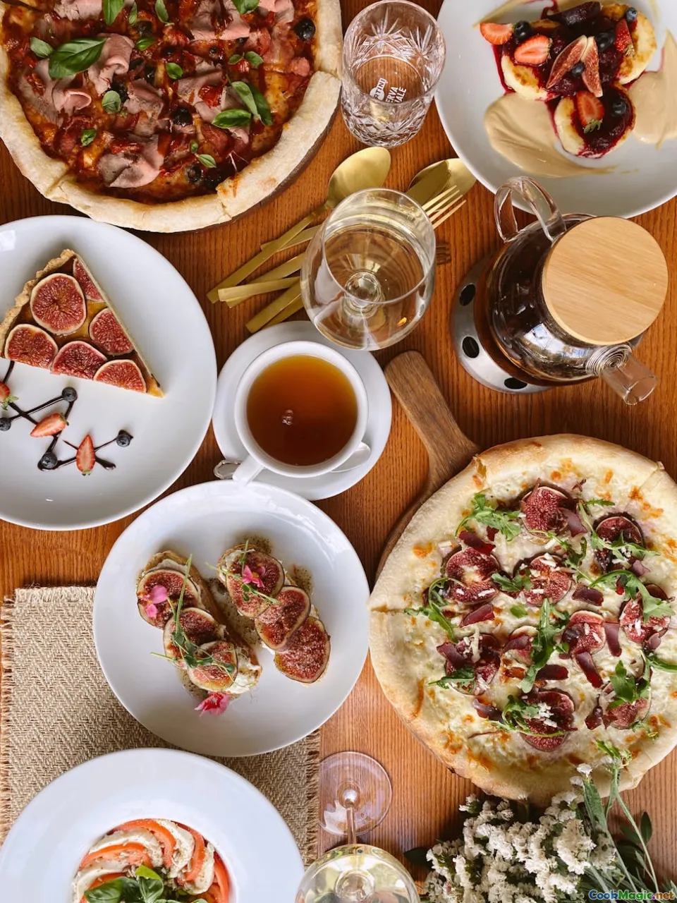 tea pairing, dessert platter, local beverages