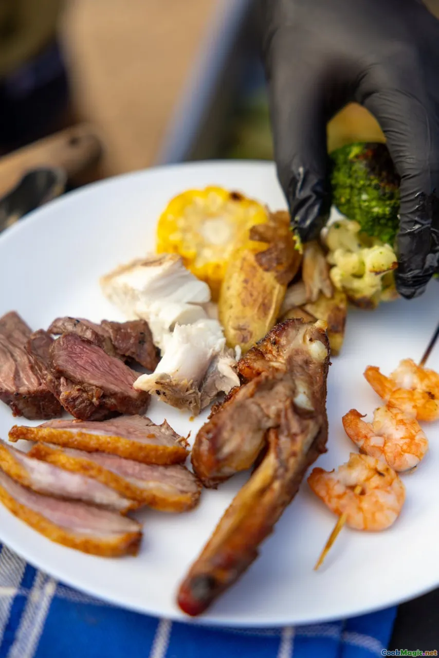 Tongan staple foods, root vegetables, seafood platter