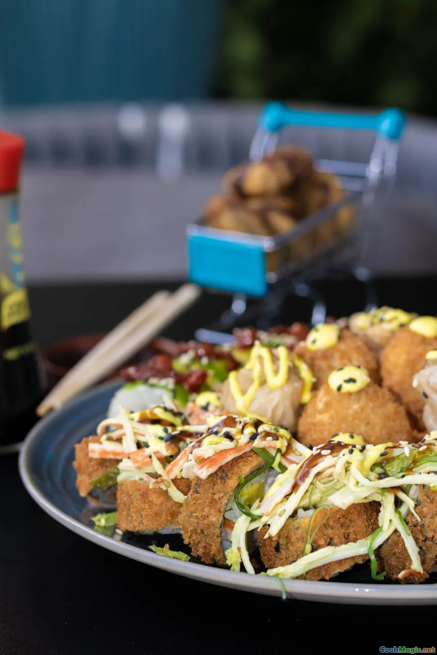 Vegetarian Sushi Rolls with Mexican Inspired Fillings