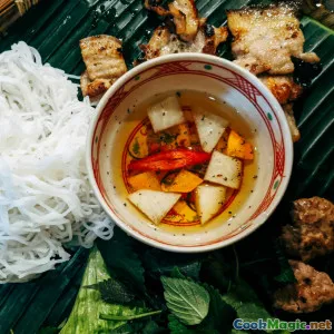 Savoring Authentic Bun Cha Grilled Pork Noodles