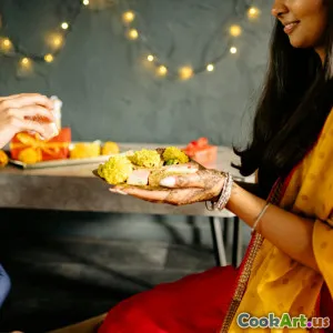 Feiern von Festivals durch Essen