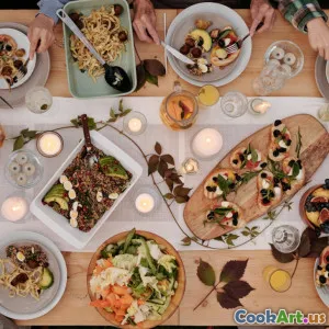 季節の料理で祝う