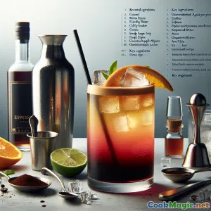 Açaí Espresso Spritz với cam sủi bọt