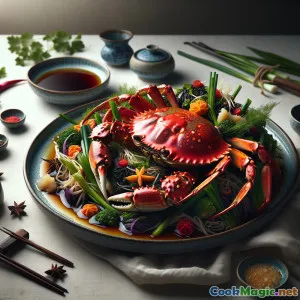 Festino di granchio peloso al vapore con Huadiao invecchiato