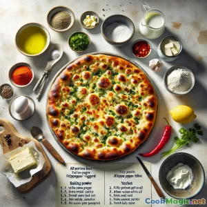 Bánh mì phẳng sữa chua ớt Aleppo chiên trên chảo