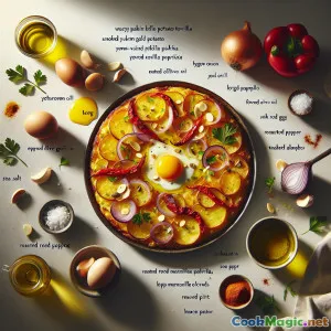 تورتيلا البطاطس المدخنة مع بابريكا ألميريا