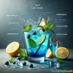 Erfrischender Blauer Zitrus-Cooler aus der Amalfi-Küste