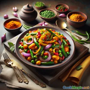 신맛 나는 암추르 비힌디 마살라: 향신료가 가미된 오크라의 기쁨