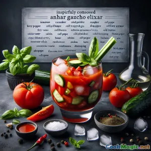 Elixir de Gazpacho Andaluz: Um Coquetel Refrescante