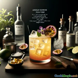 Andean Sunrise Pisco Fizz: Bright Passionfruit Cocktail