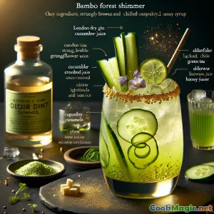 Bamboo Forest Shimmer Refreshing English Cocktail