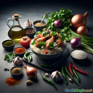 Basto Basbaas Dhanaan: Fragrant Somali Coriander Chicken Rice