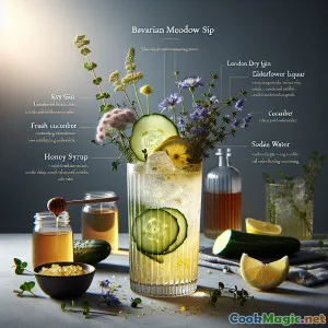 Bavarian Meadow Sip: Elderflower Gin Bliss