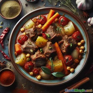 Бедуинское рагу из ягнёнка с луми и специями