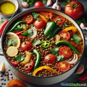 Délice Épicé de Tibs aux Lentilles Berbere