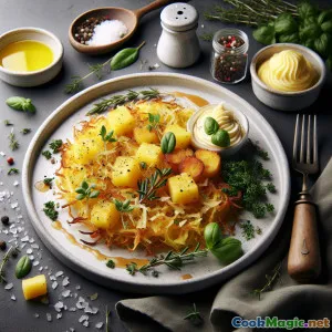 Chrupiące Rösti z ziołami alpejskimi