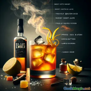 Big Easy Ember: Огненный коктейль из виски с имбирем