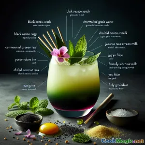 Bonsai Shade Velvet Sip: 抹茶柚子金酒鸡尾酒