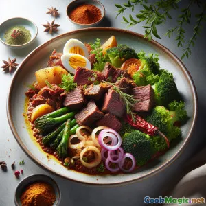 Rendang di Manzo con Zenzero Selvatico di Borneo: Ricco e Cotto Lentamente