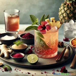 Caribbean Hibiscus Breeze with Lime and Ginger