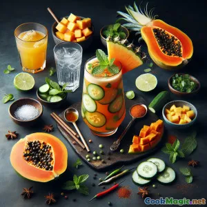 Ponche de Mamão Caribenho: Felicidade Tropical em um Copo