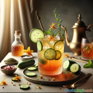 Jasmim Cáspio Refrescante: Elixir Gelado de Jasmim e Açafrão