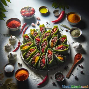 Savory Cassava Leaf & Beef Pockets Delight